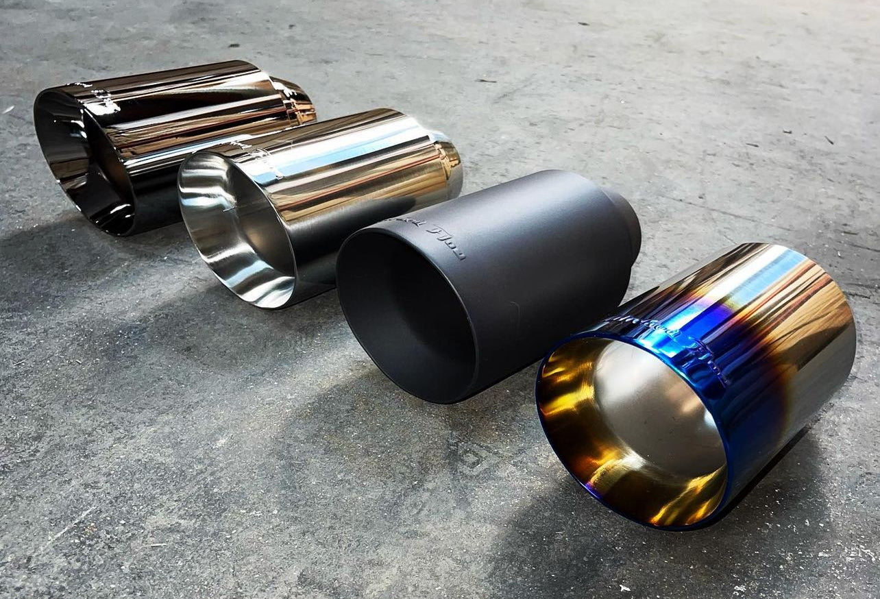 WF013CB - EXHAUST TIP - 2.25" Inlet 8" Length OG BLACK CHROME