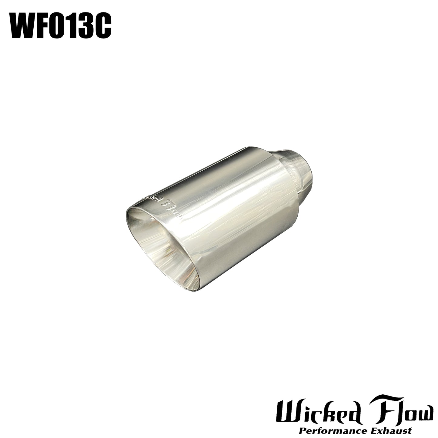 WF013C - EXHAUST TIP - 2.25" Inlet 8" Length 304 STAINLESS