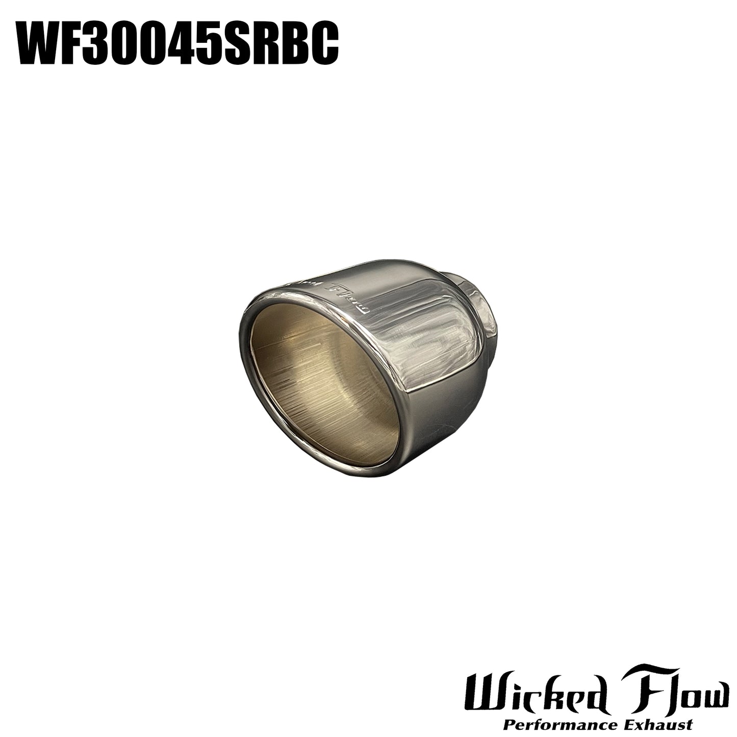 WF30045SRBC - EXHAUST TIP - 3" Inlet 4" Outlet - OG BLACK CHROME