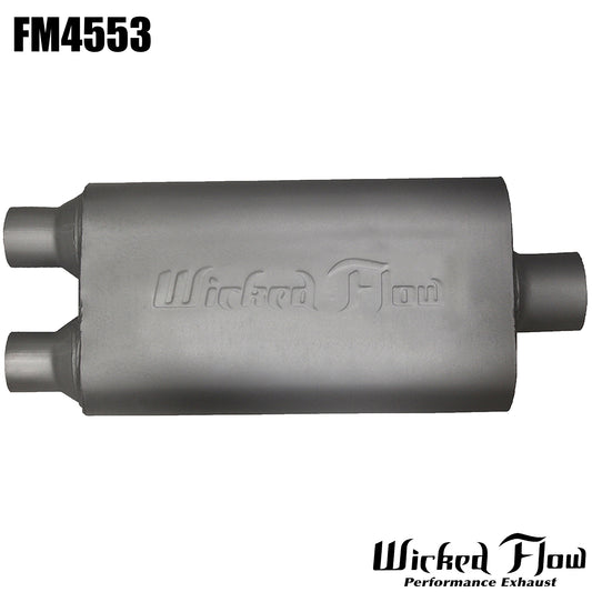 FM4553 - FULL BLOWN 2.25" Inlets 3" Outlet, Dual/Center - DIRECTIONAL