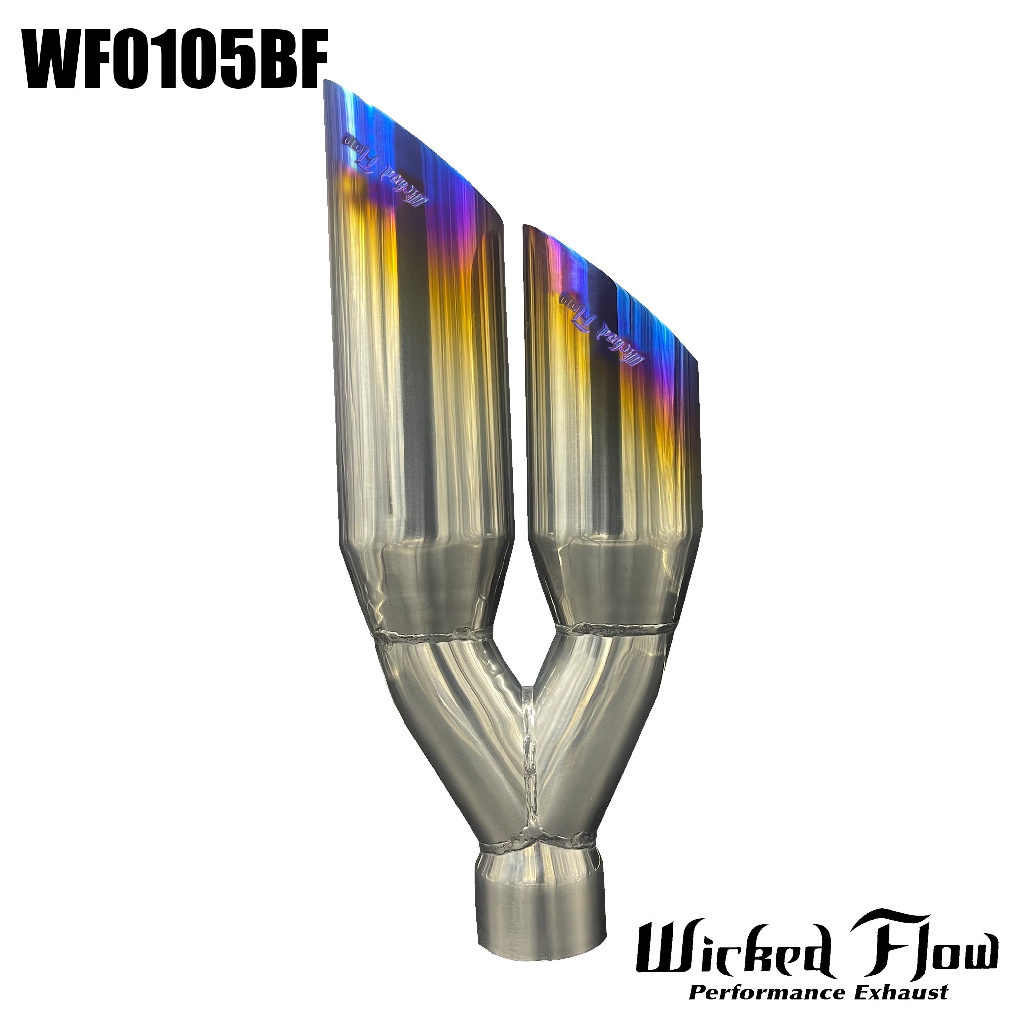 2.5" Inlet 6.1" X 4" Oval Outlet 304 Stainless Steel Exhaust Tip – 10" Long, Angle Cut, Weld-On By TRI-HYBERS
