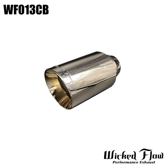 WF013CB - EXHAUST TIP - 2.25" Inlet BLACK CHROME