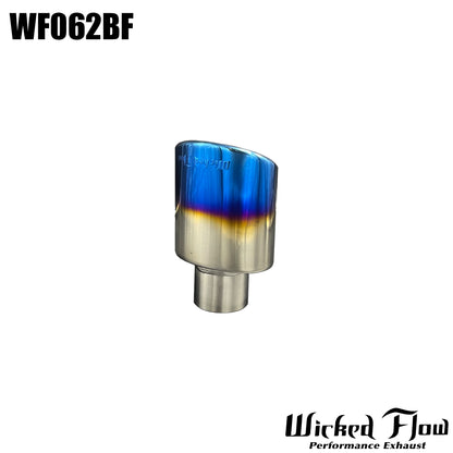 WF062BF - EXHAUST TIP - 2.25" Inlet 7" Length BLUE FLAME