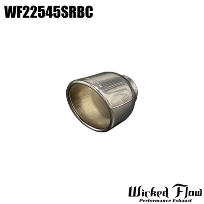 WF22545SRBC - EXHAUST TIP - 2.25" Inlet 4" Outlet - OG BLACK CHROME