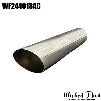 WF244018AC - EXHAUST TIP - 2.25" Inlet 18" Length - ANGLE CUT