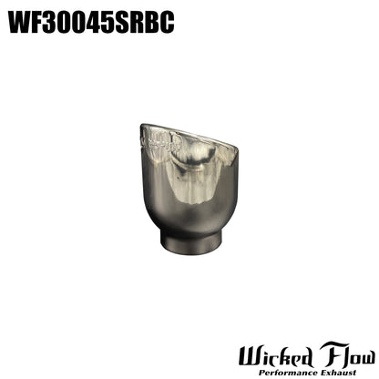 WF30045SRBC - EXHAUST TIP - 3" Inlet 4" Outlet - OG BLACK CHROME