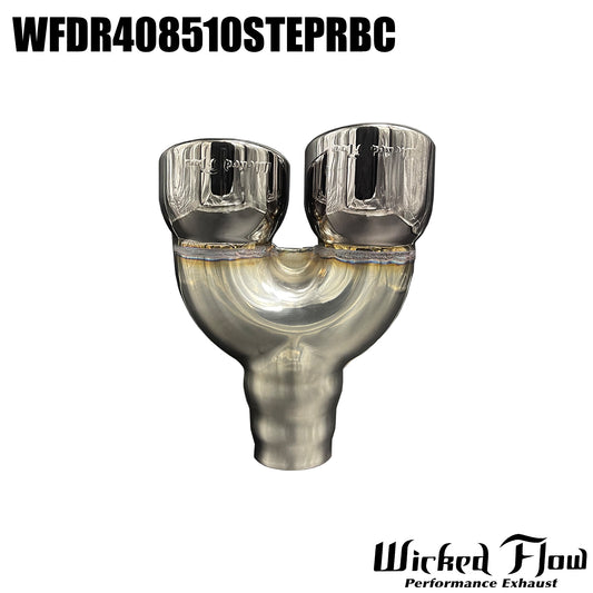 WFDR408510STEPRBC- DUAL EXHAUST TIP - Step Inlet - OG BLACK CHROME "Right"